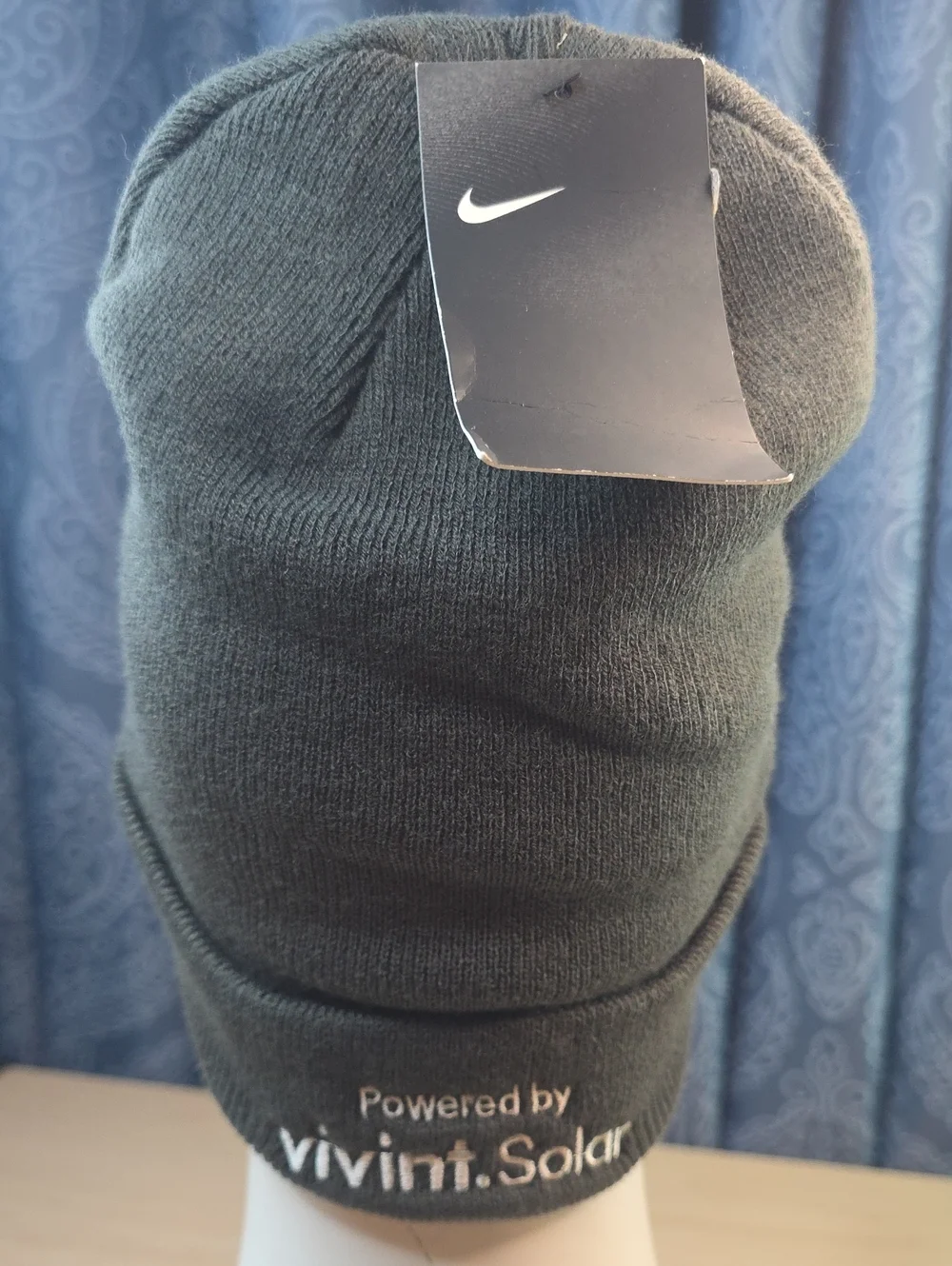 NWT Nike x Vivint.Solar Knit Beanie / Winter Hat - Cool Gray (Unisex One Size)